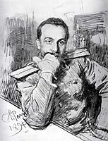 Portrait of Aleksandr Zhirkevich, 1891, repin