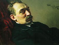 Portrait of the architect Philip Dmitrievich Hloboschin, 1868, repin