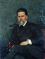 Portrait of the Artist Ivan Kramskoy, 1882, repin