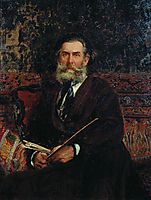Portrait of the Artist A. P. Bogolubov, 1876, repin