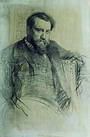 Portrait of the Artist Valentin Serov, 1897, repin