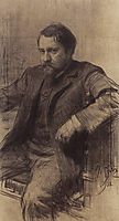 Portrait of the Artist Valentin Serov, 1901, repin