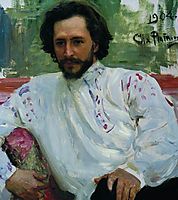 Portrait of the Author Leonid Andreev, 1904, repin