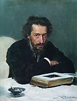 Portrait of composer and journalist Pavel Ivanovich Blaramberg, 1884, repin