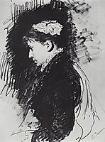 Portrait of E.D. Batasheva, 1891, repin
