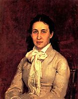 Portrait of E. Mamontova, 1879, repin