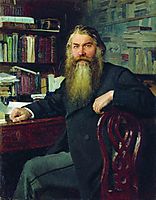 Portrait of the historian and archaeologist Ivan Egorovich Zabelin, 1877, repin