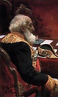 Portrait of the honorary member of the Academy of Sciences and Academy of Arts P.P.Semenov-Tian-Shanskiy, repin