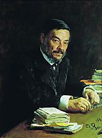 Portrait of Ivan Mikhaylovich Sechenov, Russian physiologist, 1889, repin
