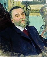 Portrait of Ivan Zvetkov, 1907, repin