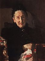 Portrait of L.I. Shestakova, sister of composer Mikhail Glinka, 1899, repin