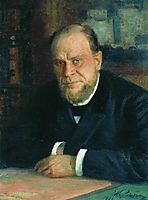 Portrait of lawyer Anatoly Fyodorovichm Koni, 1898, repin