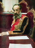 Portrait of member of State Council and Grand Chamberlain, Prince Mikhail Sergeyevich Volkonsky, repin