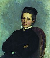 Portrait of of Julia Bogdanovna Repman, born Krause, wife of Dr. A.H. Repman, 1881, repin