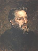 Portrait of painter Grigory Grigoryevich Myasoyedov, 1883, repin