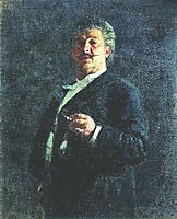 Portrait of painter and sculptor Mikhail Osipovich Mikeshin, 1888, repin
