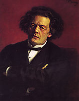Portrait of the pianist, conductor and composer Anton Grigorievich Rubinstein, 1881, repin