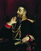 Portrait of poet Grand Prince Konstantin Konstantinovich Romanov, 1891, repin