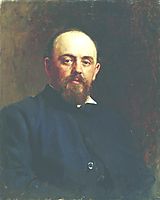 Portrait of railroad tycoon and patron of the arts Savva Ivanovich Mamontov, 1878, repin