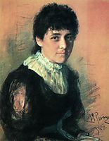 Portrait of the sculptor E.P.Tarhanova-Antokolskaya, repin