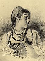 Portrait of T. A. Mamontova, repin