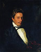 Portrait of V. Repin, musician, brother of the artist, 1876, repin