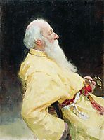 Portrait of V. Stasov, 1905, repin