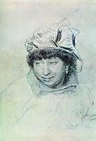 Portrait of Vera Repina, 1925, repin