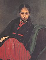 Portrait of Vera Shevtsova, 1869, repin