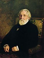 Portrait of writer Ivan Sergeyevich Turgenev, 1874, repin