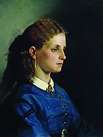 Portrait of Yanitskaya, 1865, repin