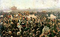 Reception for Local Cossack Leaders by Alexander III in the Court of the Petrovsky Palace in Moscow, 1885, repin