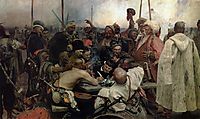 The Reply of the Zaporozhian Cossacks to Sultan Mahmoud IV, repin