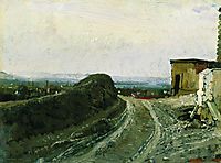 The road from Montmartre in Paris , 1876, repin