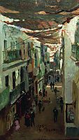 Street of the Snakes in Seville, 1883, repin
