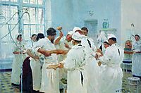 The Surgeon E. Pavlov in the Operating Theater, 1888, repin