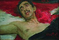 Wounded man, 1913, repin