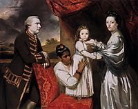 George Clive and his Family with an Indian Maid, 1765, reynolds