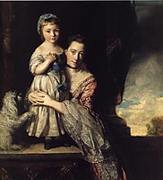 Georgiana, Countess Spencer, and Her Daughter, 1761, reynolds