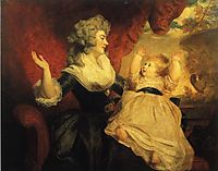 Georgiana, Duchess of Devonshire with her Infant Daughter Lady Georgiana Cavendish, 1784, reynolds