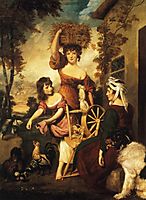 Mrs. and Miss Macklin, with Miss Potts, 1788, reynolds