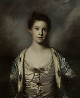 Portrait of Bridget Moris in a White Silk Dress, reynolds