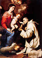 Madonna with the Christ Child and Saint Bruno, 1624, ribera