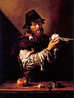 Portrait of an Old Man with an Onion , ribera