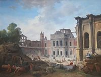Demolition of the Château of Meudon, 1806, robert