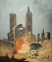 Démolition de l-église Saint-Jean-en-Grève - Musée Carnavalet, 1800, robert