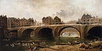 Demolition of the Houses on the Pont Notre-Dame in 1786, 1786, robert