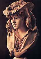 Young Girl with Roses on Her Hat, 1870, rodin