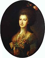 Portrait of Countess Elizaveta Santi, 1785, rokotov