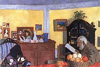 Uncle Piacsek in front of the Black Sideboard, 1906, ronai